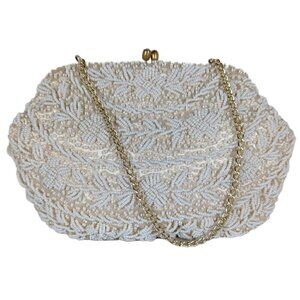 Elegant Cream Beaded Mini Bag
